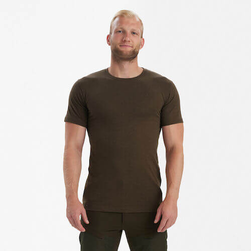 Футболка DeerHunter Basic 2-Pack (572 Brown Leaf Melange) Фото 4